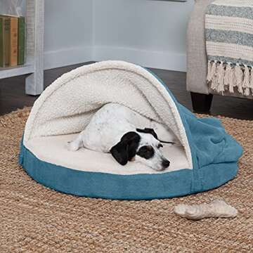 Furhaven 26" Round Orthopedic Dog Bed for Medium/Small Dogs w/ Removable Washable Cover, For Dogs Up...