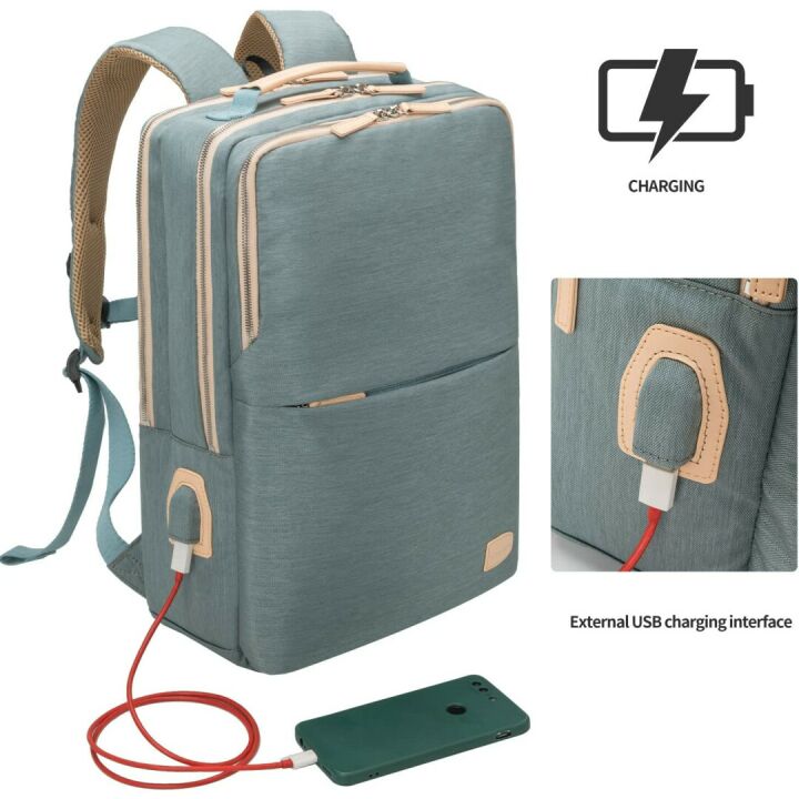 NOBLEMAN Waterproof Travel Backpack - USB & 15.6" Laptop
