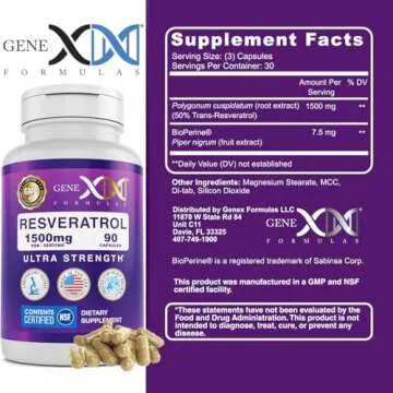 Resveratrol Supplement for Healthy Aging - NSF Certified