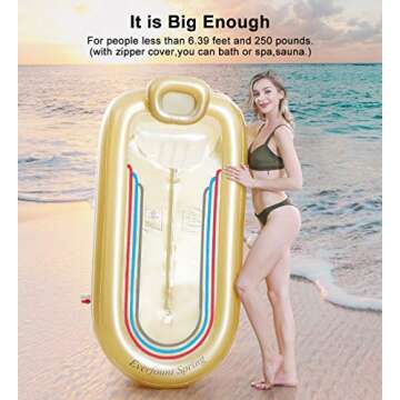 Keszing Inflatable Bathtub Portable Spa for Home Use