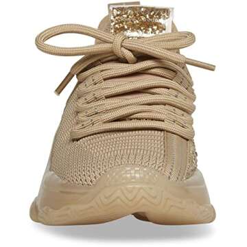 Steve Madden Girls Shoes Maxima Sneaker, Blush, 4