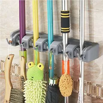 Esup Mop and Broom Holder - Organize Your Cleaning Tools