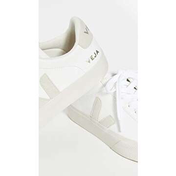Veja Women's Campo Sneakers, White/Natural, 6 Medium US