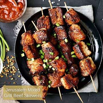 Jamie Geller Jerusalem Mixed Grill Spice Seasoning | Mix of Spices (3.4 oz Glass Jar, 95g) OU KOSHER | Savory Rubs For Grilling Meat, Chicken | BBQ Rub