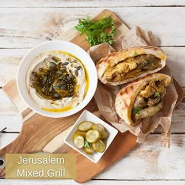 Jamie Geller Jerusalem Mixed Grill Spice Seasoning | Mix of Spices (3.4 oz Glass Jar, 95g) OU KOSHER | Savory Rubs For Grilling Meat, Chicken | BBQ Rub