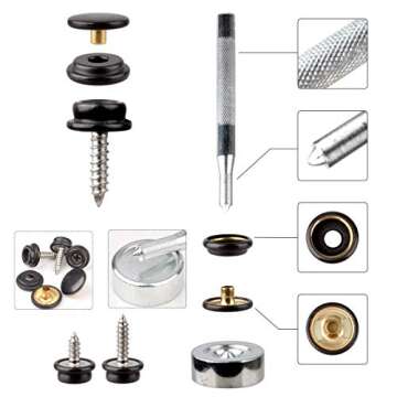 Laviesto Canvas Snap Kit - 150 Pcs Marine Fasteners