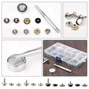 Laviesto Canvas Snap Kit - 150 Pcs Marine Fasteners