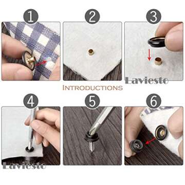 Laviesto Canvas Snap Kit - 150 Pcs Marine Fasteners