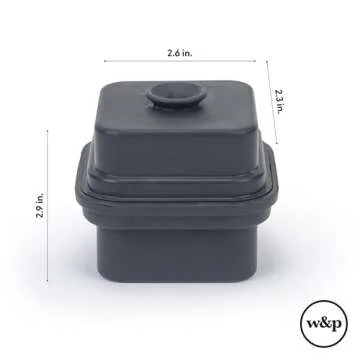 W&P Prism Single Ice Mold, Perfect Etched Large Cube, Slow Melting for Whiskey and Cocktails, Food Grade Premium Silicone, Dishwasher Safe, BPA Free