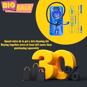 WACOOL 2L 2.5L 3L BPA Free PEVA Hydration Pack Bladder Leak-Proof Water Reservoir (Hydration Bladder...