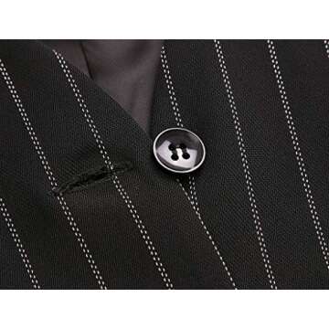 V VOCNI Women's Fully Lined 4 Button V-Neck Economy Dressy Suit Vest Waistcoat