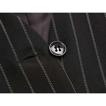 V VOCNI Women's Fully Lined 4 Button V-Neck Economy Dressy Suit Vest Waistcoat