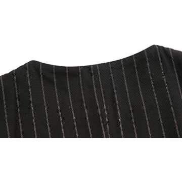 V VOCNI Women's Fully Lined 4 Button V-Neck Economy Dressy Suit Vest Waistcoat