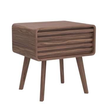 mopio Ensley Nightstand, Side Table, End Table, Mid Century Modern Nightstand with Drawer, Bedside Tables, Small Nightstands with Storage, for Living Room, Bedroom (Set of 2)