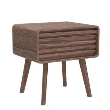 mopio Ensley Nightstand, Side Table, End Table, Mid Century Modern Nightstand with Drawer, Bedside Tables, Small Nightstands with Storage, for Living Room, Bedroom (Set of 2)