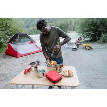 MSR Alpine Stainless Steel Camping Fry Pan for Outdoor Cooking