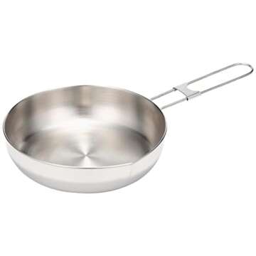 MSR Alpine Stainless Steel Camping Fry Pan for Outdoor Cooking