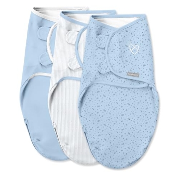 SwaddleMe by Ingenuity Easy Change Swaddle - 3-Pack for Newborns 0-3 Months
