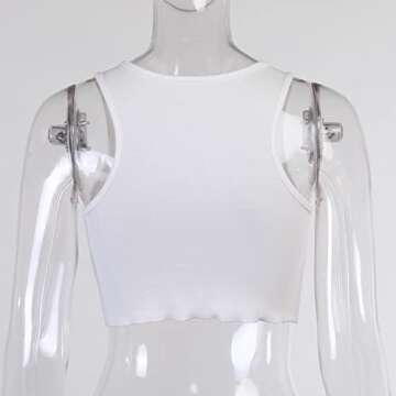 SansoiSan Women's Pastel Goth Letter Print Crop Top