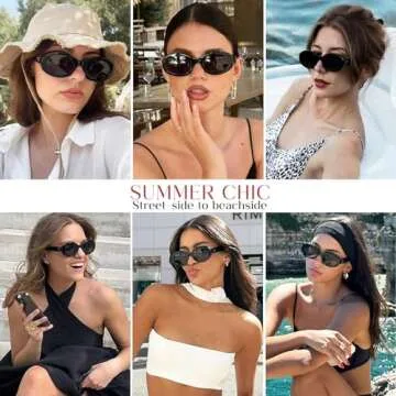 mosanana Oval Retro Sunglasses for Trendy Women Fashion