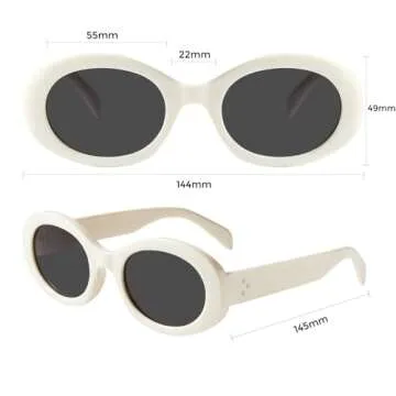 mosanana Oval Retro Sunglasses for Trendy Women Fashion