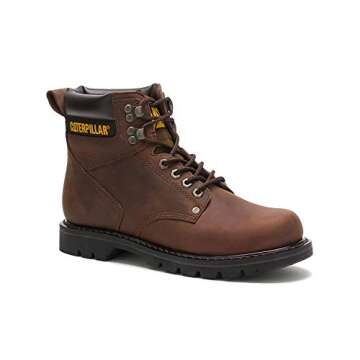 Cat Footwear mens Second Shift Work Boot, Dark Brown, 10.5 US