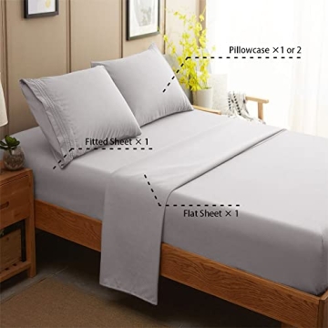 SONORO KATE Luxury Microfiber Bed Sheets King Size Set