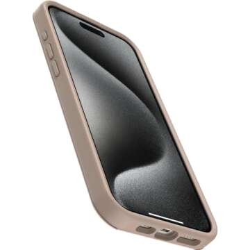 OtterBox iPhone 15 Pro MAX (Only) OtterGrip Symmetry Series Case - ON The SPOT (Brown), Built-in Grip, Sleek case, Snaps to MagSafe, Raised Edges Protect Camera & Screen