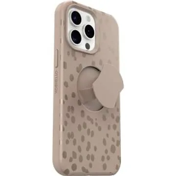 OtterBox iPhone 15 Pro MAX (Only) OtterGrip Symmetry Series Case - ON The SPOT (Brown), Built-in Grip, Sleek case, Snaps to MagSafe, Raised Edges Protect Camera & Screen