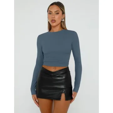 Trendy Queen Women's Long Sleeve Crop Tops
