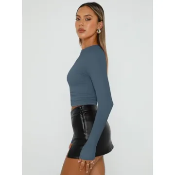 Trendy Queen Women's Long Sleeve Crop Tops