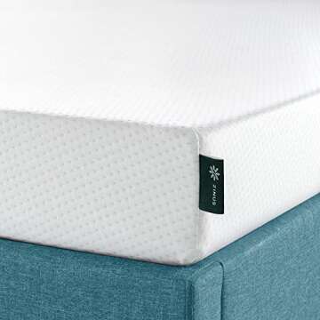 ZINUS 6 Inch Green Tea Memory Foam Mattress and Mia Platform Bed Frame Set / Bed and Mattress Set / No Box Spring Needed / Mattress in a Box, Twin