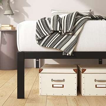 ZINUS 6 Inch Green Tea Memory Foam Mattress and Mia Platform Bed Frame Set / Bed and Mattress Set / No Box Spring Needed / Mattress in a Box, Twin