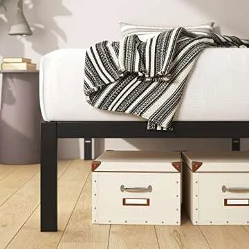 ZINUS 6 Inch Green Tea Memory Foam Mattress and Mia Platform Bed Frame Set / Bed and Mattress Set / No Box Spring Needed / Mattress in a Box, Twin