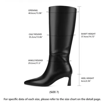 SOVANYOU Stylish Black Knee High Boots for Women