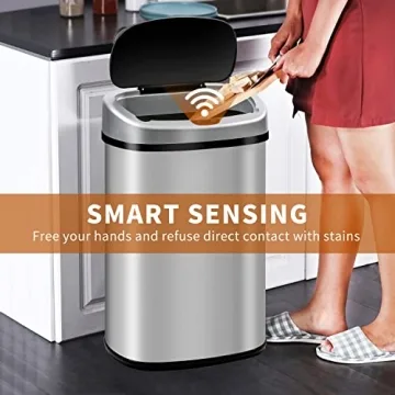 BLKMTY Touchless 13-Gallon Automatic Kitchen Trash Can