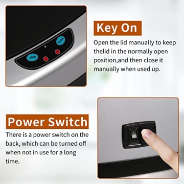 BLKMTY Touchless 13-Gallon Automatic Kitchen Trash Can