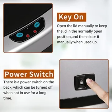 BLKMTY Touchless 13-Gallon Automatic Kitchen Trash Can