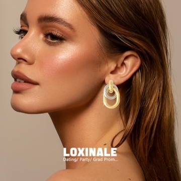 Stylish Chunky Gold Dangle Earrings for Women