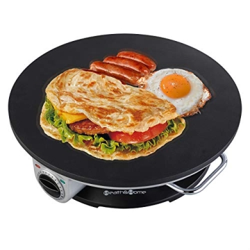 Health and Home No Edge Crepe Maker Electric Griddle 13 Inch