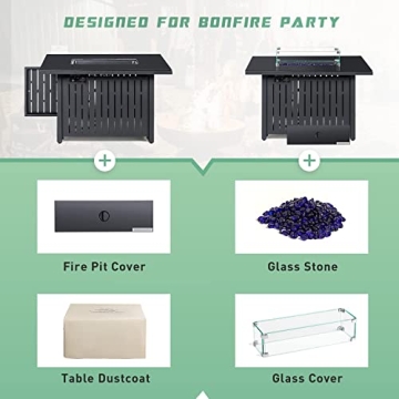 Devoko 7 Pieces Outdoor Patio Furniture Set for All Seasons