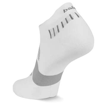 Balega Hidden Dry Moisture Wicking Performance No Show Athletic Running Socks for Men and Women (1 Pair), White, Medium