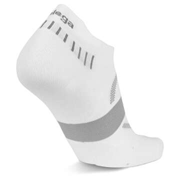 Balega Hidden Dry Moisture Wicking Performance No Show Athletic Running Socks for Men and Women (1 Pair), White, Medium