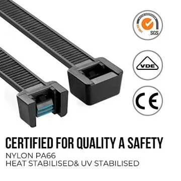 36 Inch Ultra Heavy Duty Zip Ties,50 Piece Multi-Purpose UV Cable Ties with 200 Pounds Tensile Stren...