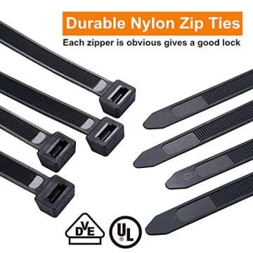 36 Inch Ultra Heavy Duty Zip Ties - 50 Pack with 200 lbs Strength