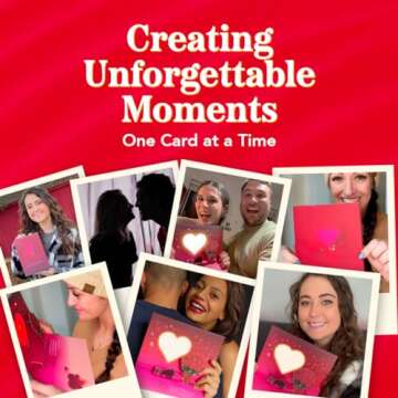 100 GREETINGS Musical Valentine Pop Up Card with Lights - Romantic Holiday 3D Greeting Cards for Couples and Partners (Cute Couple)