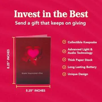 Teddy Bear Pop-Up Card with Lights and Music for Couples