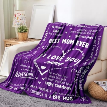 Best Gifts for Mom - Cozy 80"x60" Throw Blanket