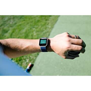Fitbit Blaze Smart Fitness Watch, Blue, Large (Renewed)