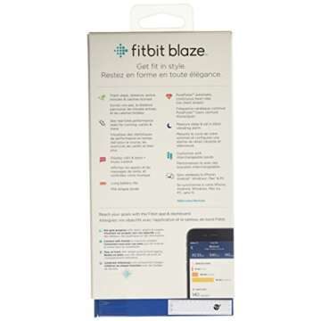 Fitbit Blaze Smart Fitness Watch, Blue, Large (Renewed)